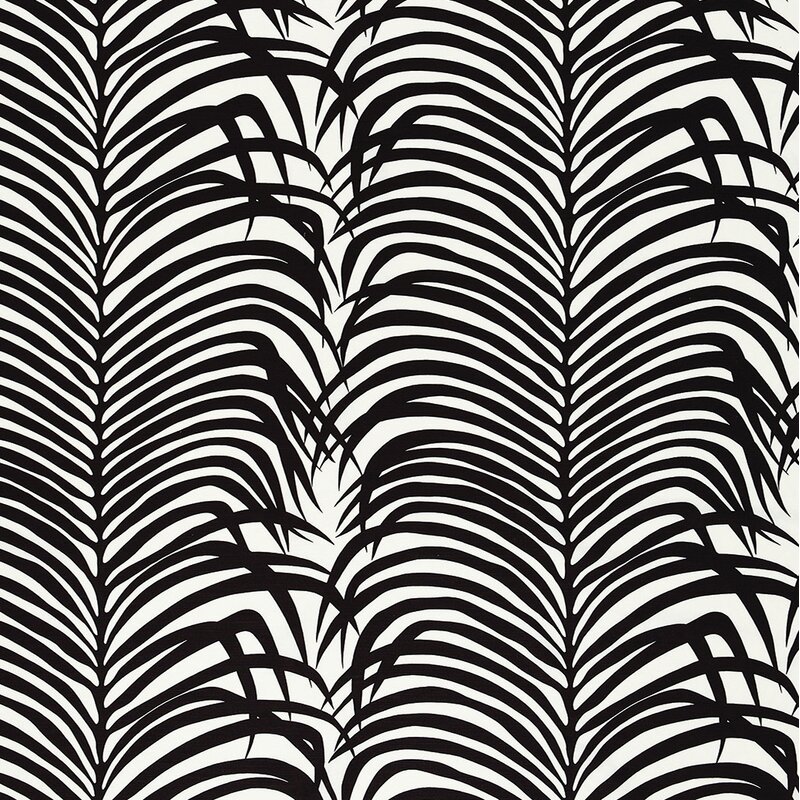 Schumacher Zebra Palm Fabric | Perigold